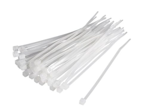  Bradas kábelkötegelő 2,5x200mm - fehér